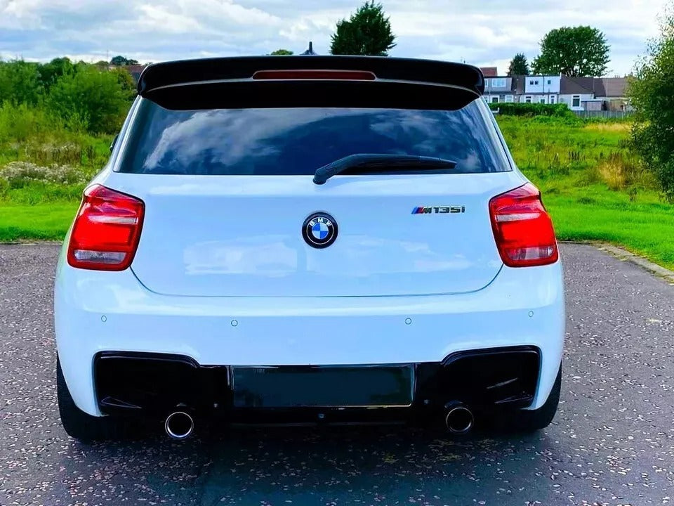 BMW 1 Series F20 F21 Rear Diffuser Lip Bumper 2011-2015 Gloss Black