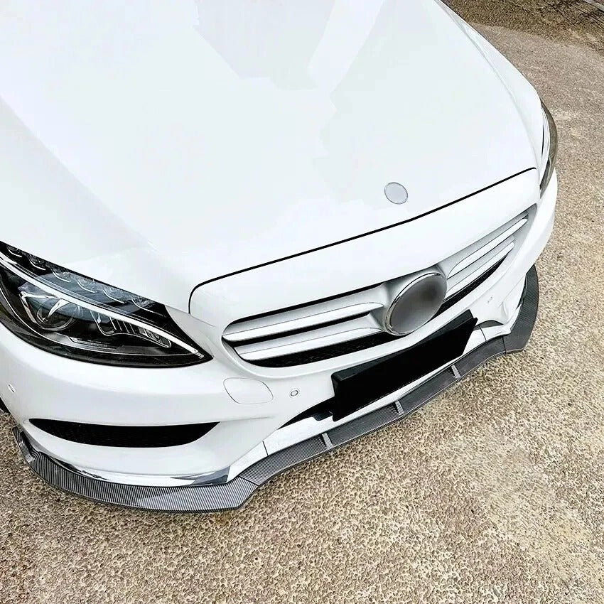 Mercedes C Class C43 W205 C205 Front Splitter 2014-2018 Abs Carbon Fibre