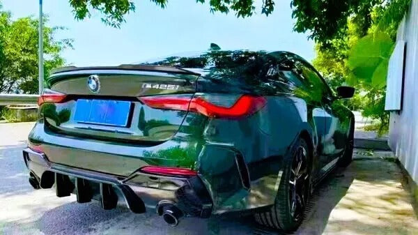 BMW 4 Series G22 G23 Rear Diffuser Lip Bumper 2020-2024 Gloss Black