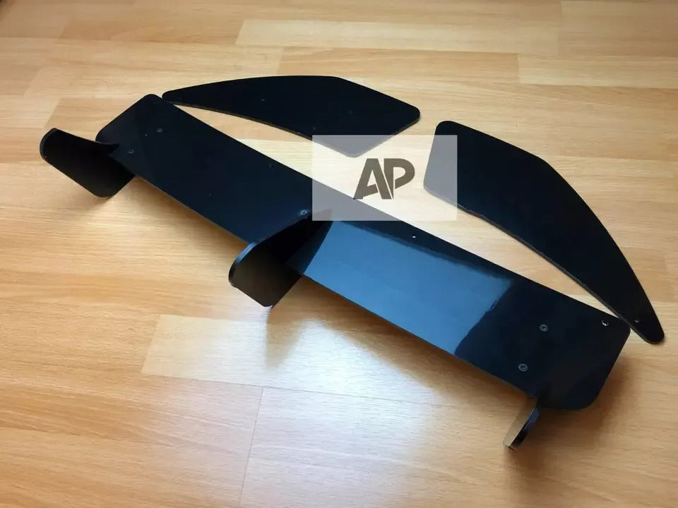 VW Golf MK7 R Rear Diffuser and Splitter 2013-2016 Gloss Black