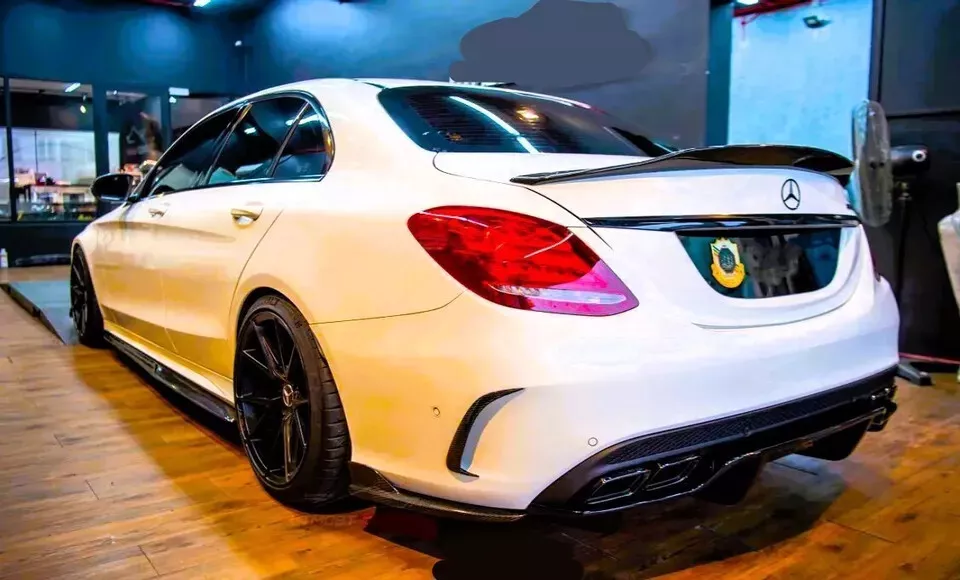 Mercedes C Class W205 Car Rear Spoiler 2014-2021 Abs Gloss Black