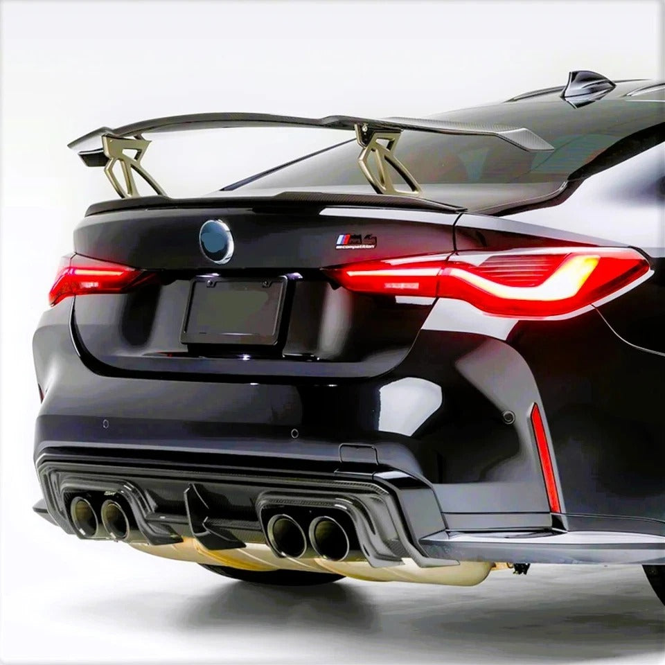 BMW M4 G82 4 Series G22 Gloss Black Racing Drift Spoiler Wing 2020+
