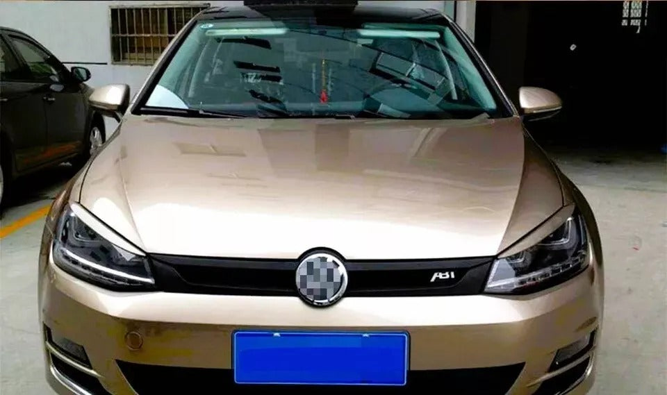 VW Golf MK7 Front Main Honeycomb Mesh Grill 2013-2016 Abs Gloss Black