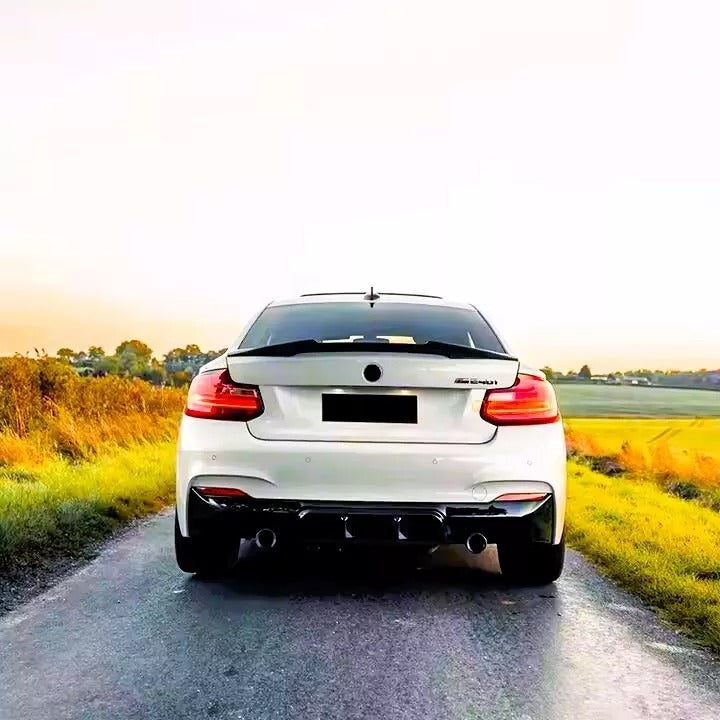 BMW 2 Series F22 Rear Diffuser Valance Bumper 2013-21 ABS Gloss Black