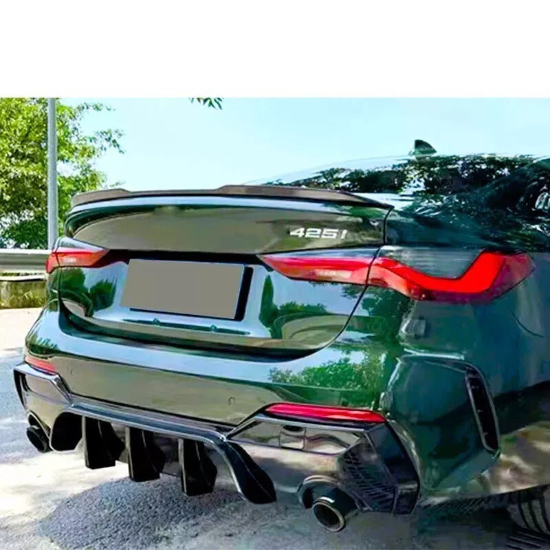 BMW 4 Series G22 G23 Rear Diffuser Lip Bumper 2020-2024 Gloss Black