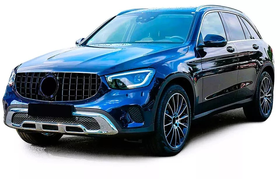 Mercedes GLC W253 Front PANAMERICANA Grille 19-22 ABS Gloss Black