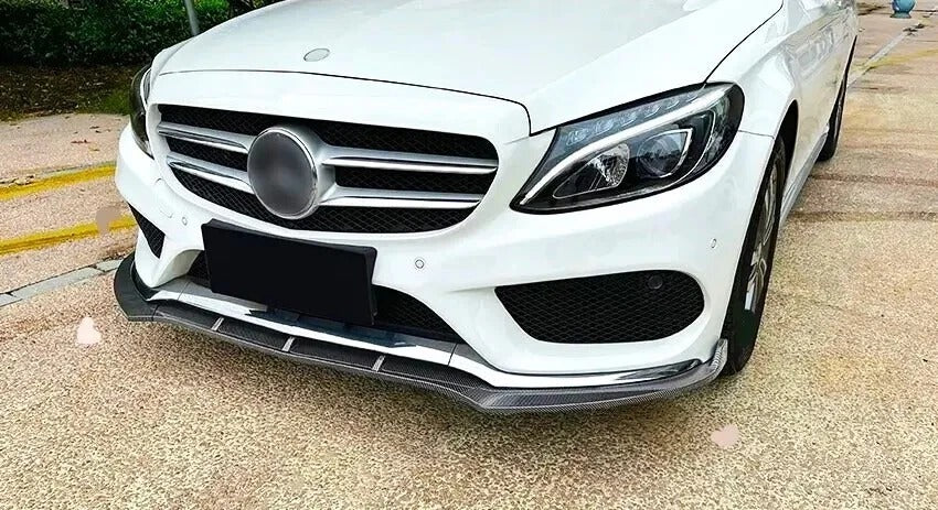 Mercedes C Class C43 W205 C205 Front Splitter 2014-2018 Abs Carbon Fibre