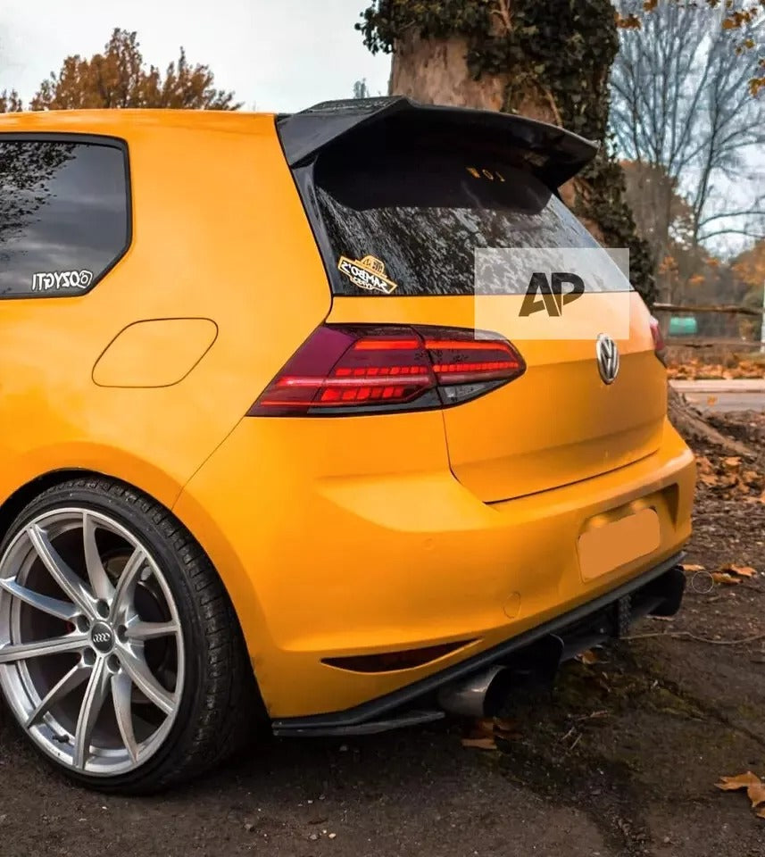 VW Golf TSI TDI Gloss Black Rear Roof Spoiler Boot MK7 MK7.5