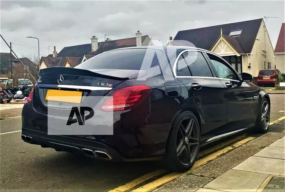 Mercedes C Class W205 Car Rear Spoiler 2014-2021 Abs Gloss Black