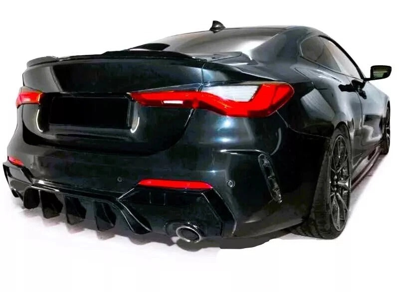 BMW 4 Series G22 G23 Rear Diffuser Lip Bumper 2020-2024 Gloss Black
