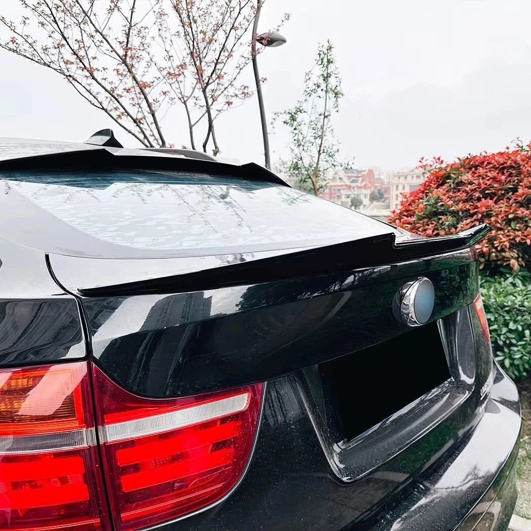 BMW X6 E71 X6M Gloss Black Rear Roof Spoiler Wing Extension 08-15