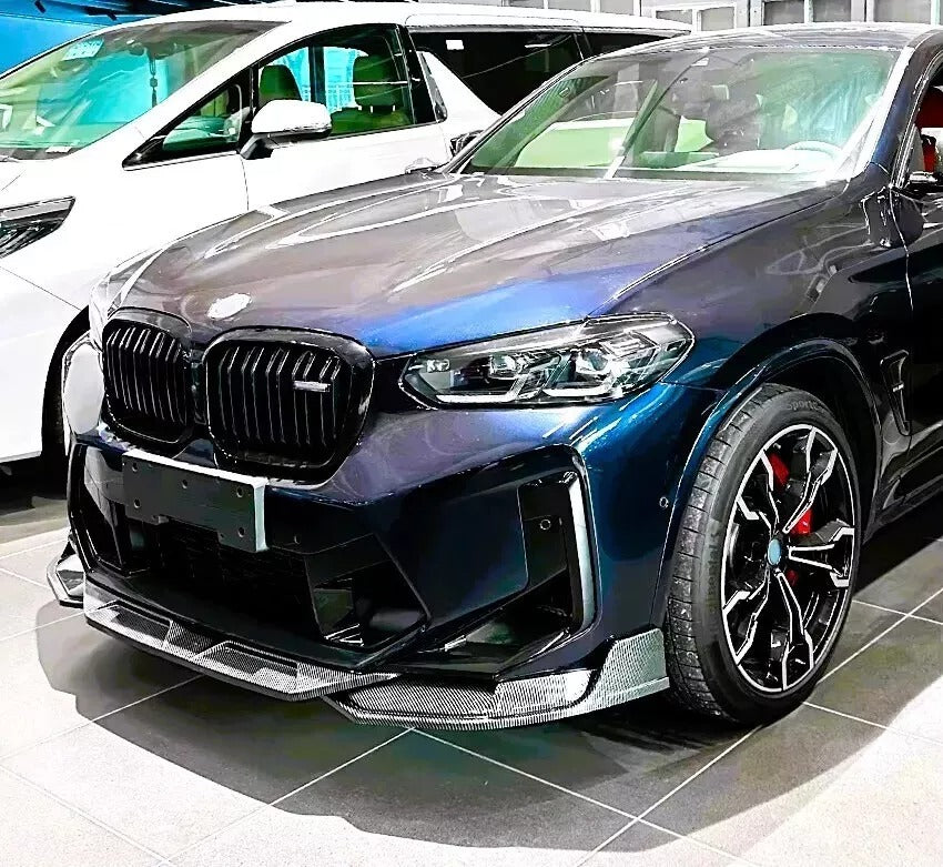 BMW X3M F97 LCI Front Splitter Wing Kit 2022-2024 ABS Gloss Black