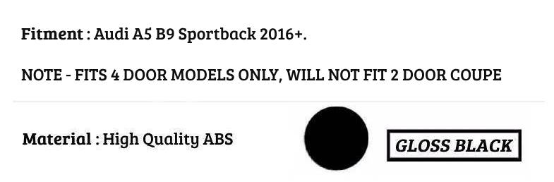 Audi A5 S5 RS5 B9 Sportback Gloss Black Rear M4 Style Spoiler 17- 24