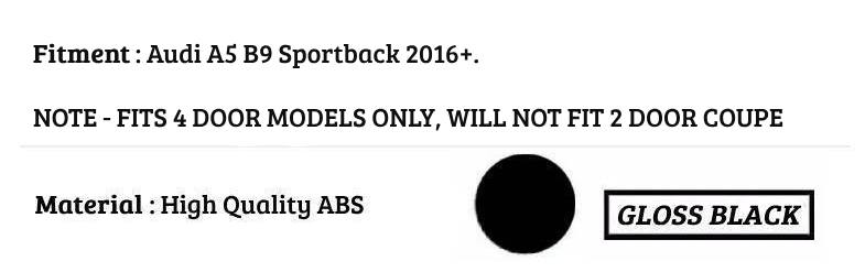 Audi A5 S5 RS5 B9 Sportback Gloss Black Rear Boot Spoiler 2017- 24
