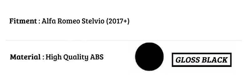 Alfa Romeo Stelvio Gloss Black Rear Roof Spoiler Lip 2017- 24