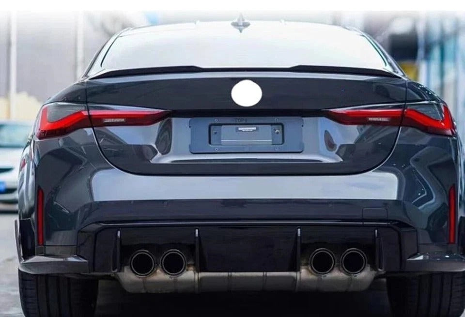 For BMW M3 M4 G80 G82 G83 Gloss Black Rear Diffuser Lip Valance Body Kit