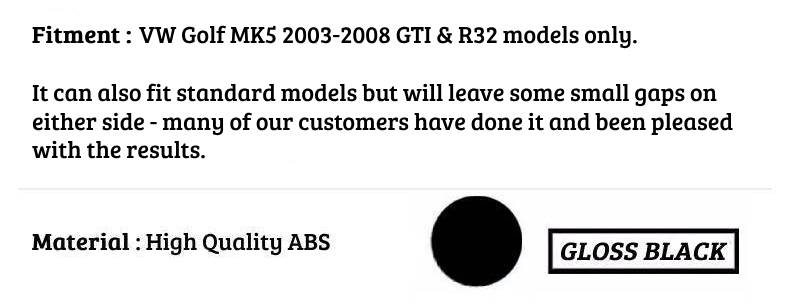 VW Golf MK5 Car Rear Roof Spoiler 2003-2008 Osir Style Gloss Black