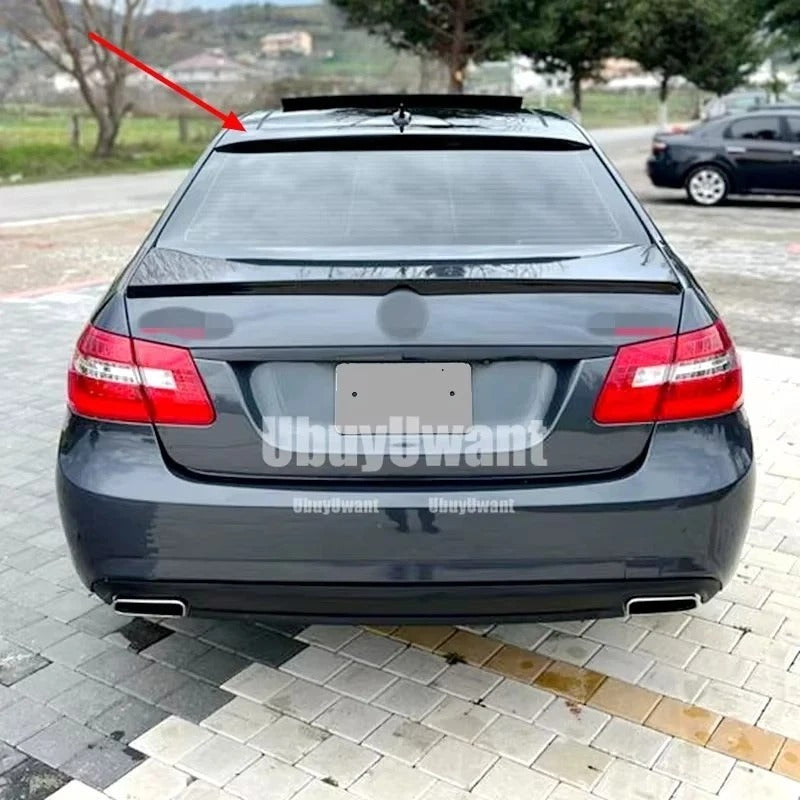 For Mercedes E Class W212 Gloss Black Rear Roof Spoiler Window Lip Wing Body Kit