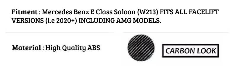 Mercedes E Class W213 Car Rear Spoiler 2016-2020 Carbon Fibre