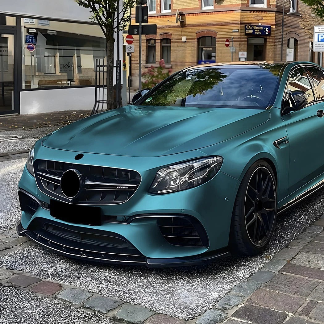 For Mercedes E63 AMG W213 Prefacelift Gloss Black Front Splitter 2016-20