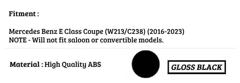 Mercedes E Class Coupe C238 W213 Gloss Black Rear Boot Spoiler 16-23