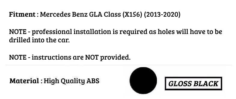 Mercedes GLA Class X156 AMG Style Gloss Black Rear Roof Spoiler 13-20
