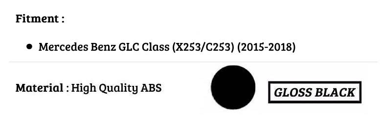 Mercedes GLC Class Front Splitter 2015-2018 Brabus Style Gloss Black