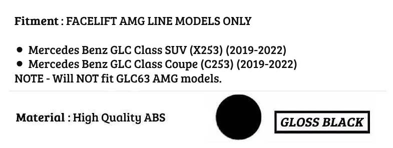 Mercedes GLC Class W253 Gloss Black Front Grille PANAMERICANA GT GTR