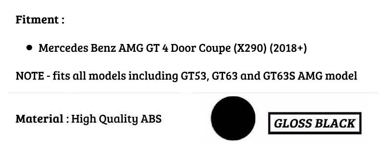Mercedes AMG GT53 GT63S Car Rear Spoiler 2020-2024 Gloss Black