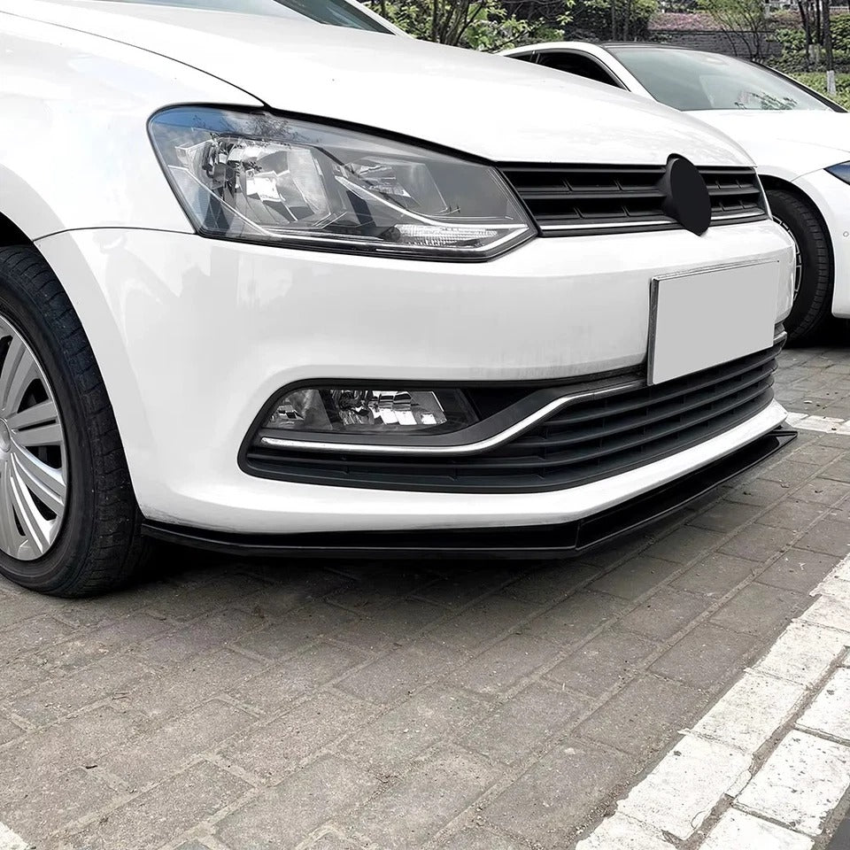 For VW Volkswagen Polo MK5 Front Splitter Lip 2009-2017 Gloss Black
