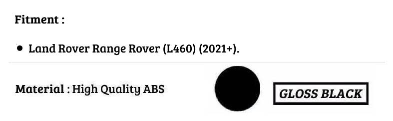 Range Rover L460 Rear Roof Spoiler Wing Kit 2022-2024 ABS Gloss Black