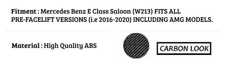 Mercedes E Class W213 Car Rear Spoiler 2016-2020 Carbon Fibre
