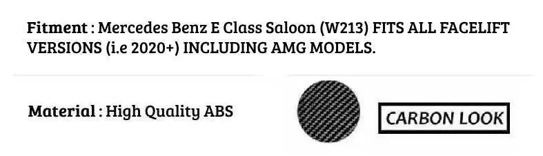 Mercedes E Class W213 Facelift Car Rear Spoiler 2020-2024 Carbon Fibre
