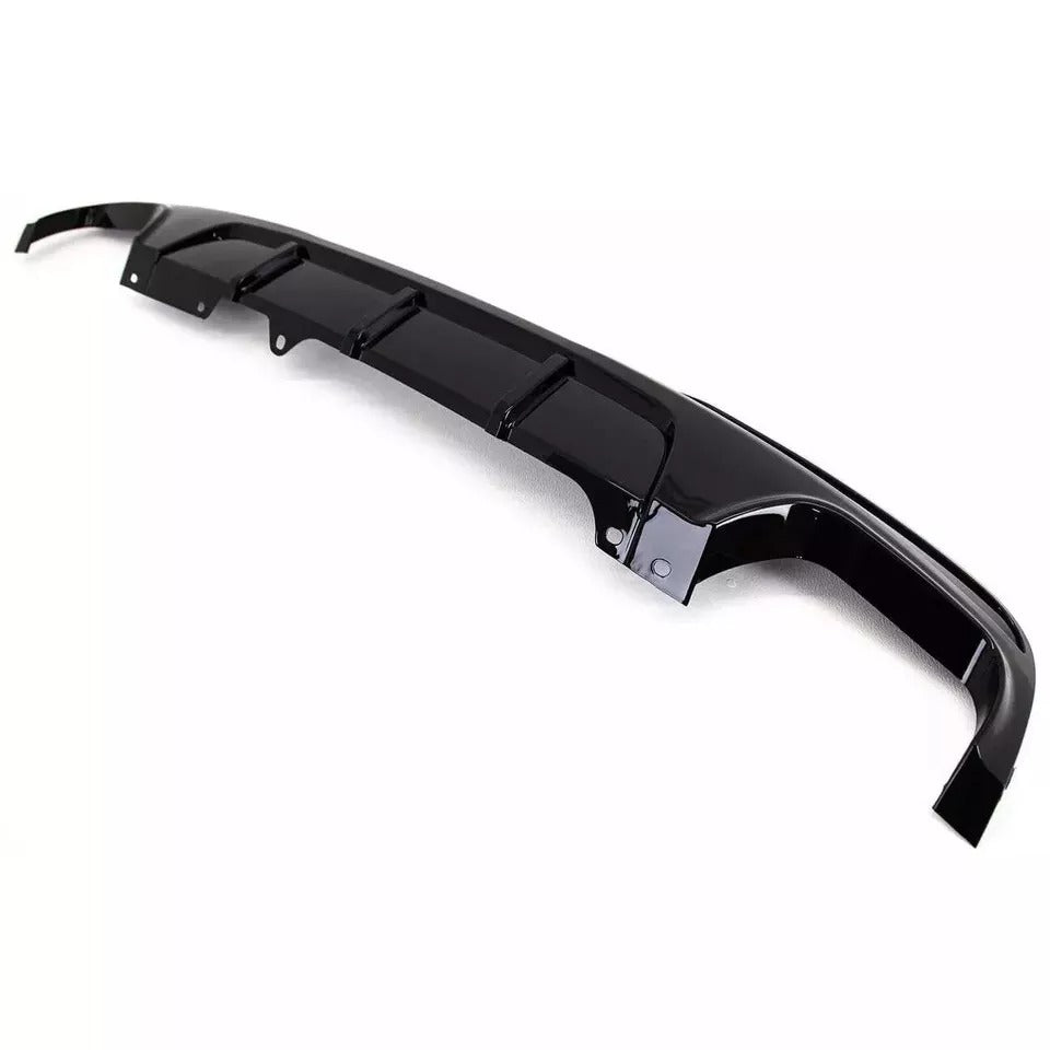 BMW 5 Series F10 Rear Quad Diffuser Lip Bumper 2010-2017 Gloss Black