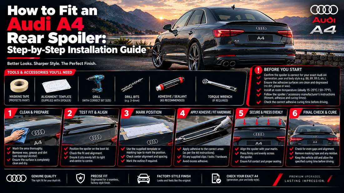 How to Fit an Audi A4 Rear Spoiler: Step-by-Step Installation Guide