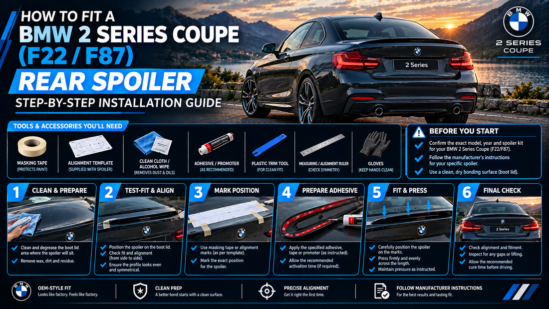 How to Fit a BMW 2 Series Coupe (F22/F87) Rear Spoiler: Step-by-Step Installation Guide
