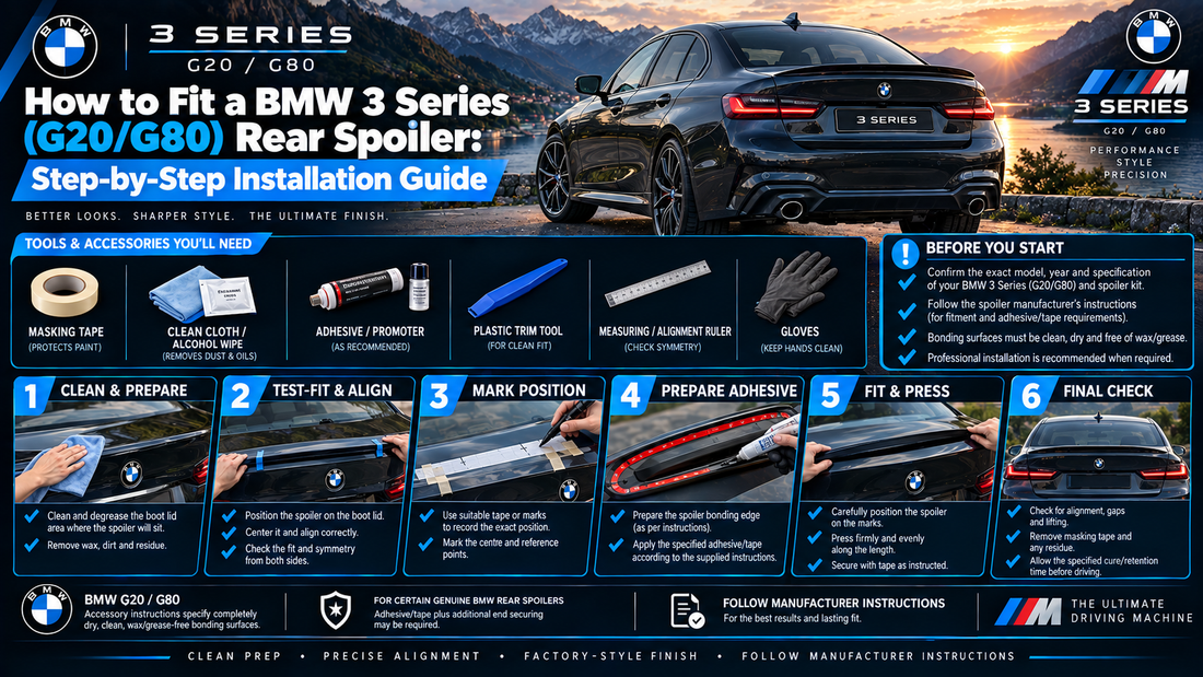 How to Fit a BMW 3 Series (G20/G80) Rear Spoiler: Step-by-Step Installation Guide