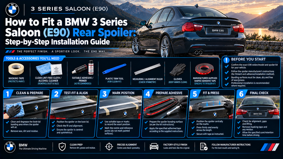 How to Fit a BMW 3 Series Saloon (E90) Rear Spoiler: Step-by-Step Installation Guide