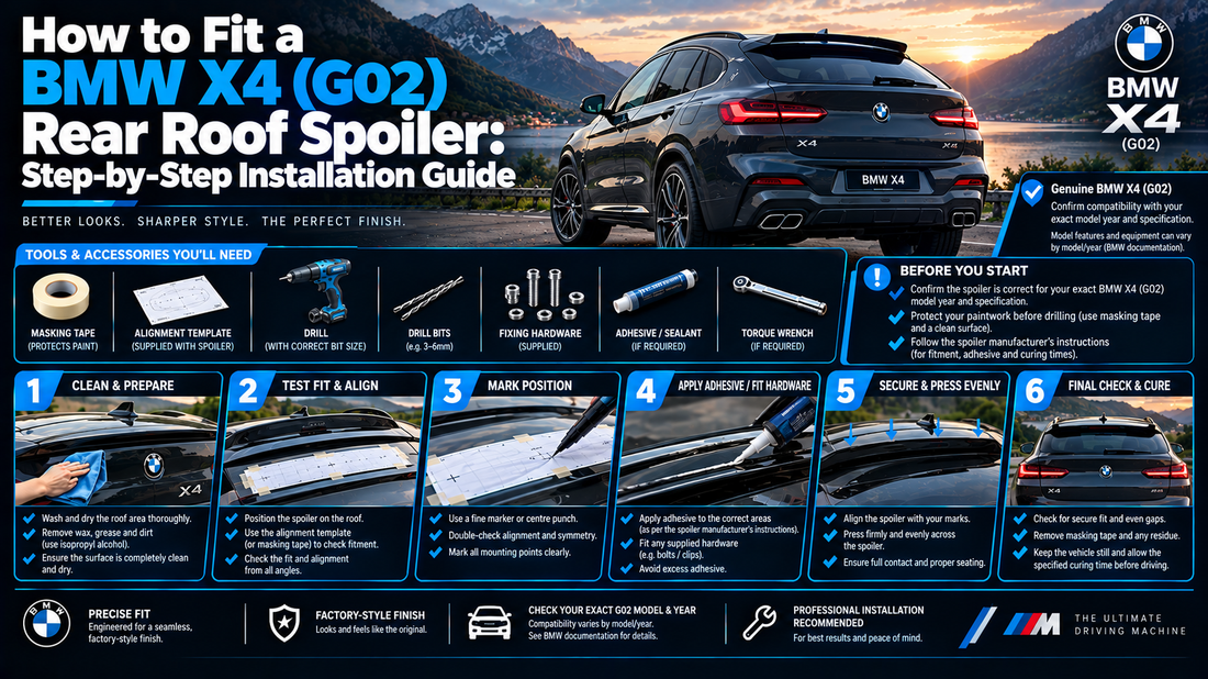 How to Fit a BMW X4 (G02) Rear Roof Spoiler: Step-by-Step Installation Guide
