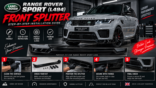 How to Fit a Range Rover Sport Front Splitter: Step-by-Step Installation Guide (L494)