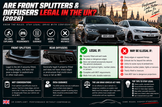 Are Front Splitters & Diffusers Legal in the UK? (2026)