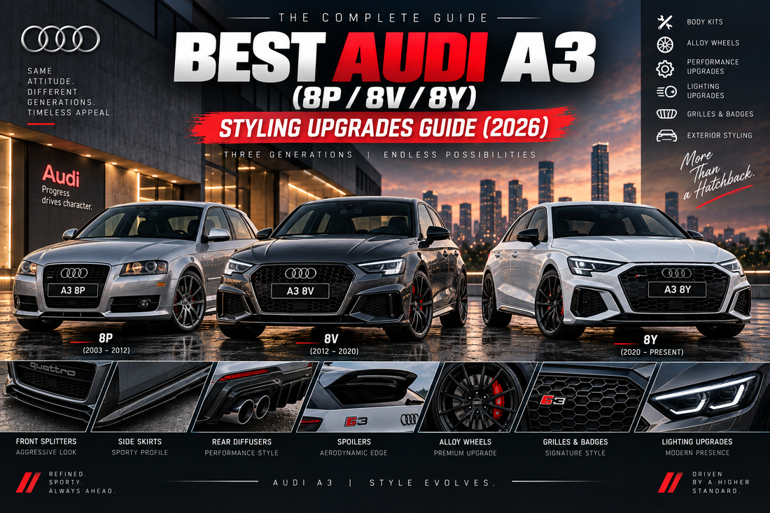 Best Audi A3 (8P/8V/8Y) Styling Upgrades Guide (2026)