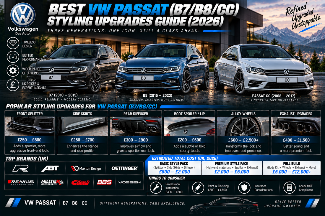 Best VW Passat (B7/B8/CC) Styling Upgrades Guide (2026)