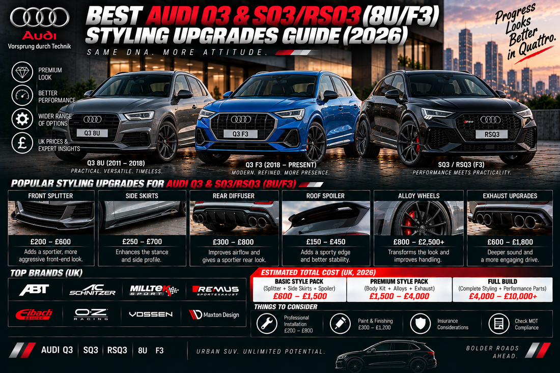 Best Audi Q3 & SQ3/RSQ3 (8U/F3) Styling Upgrades Guide (2026)