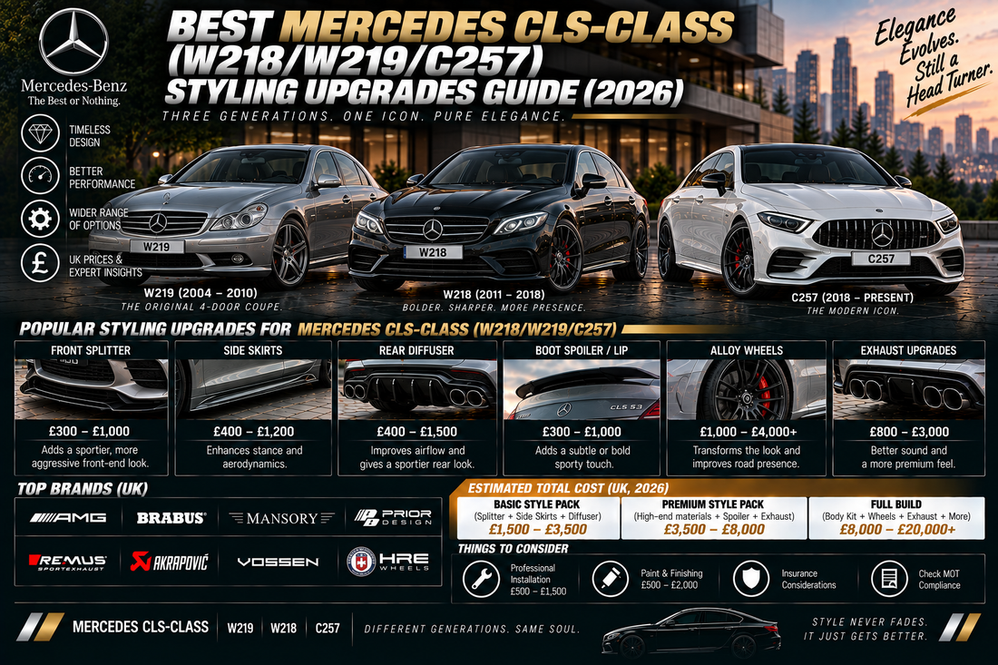 Best Mercedes CLS-Class (W218/W219/C257) Styling Upgrades Guide (2026)