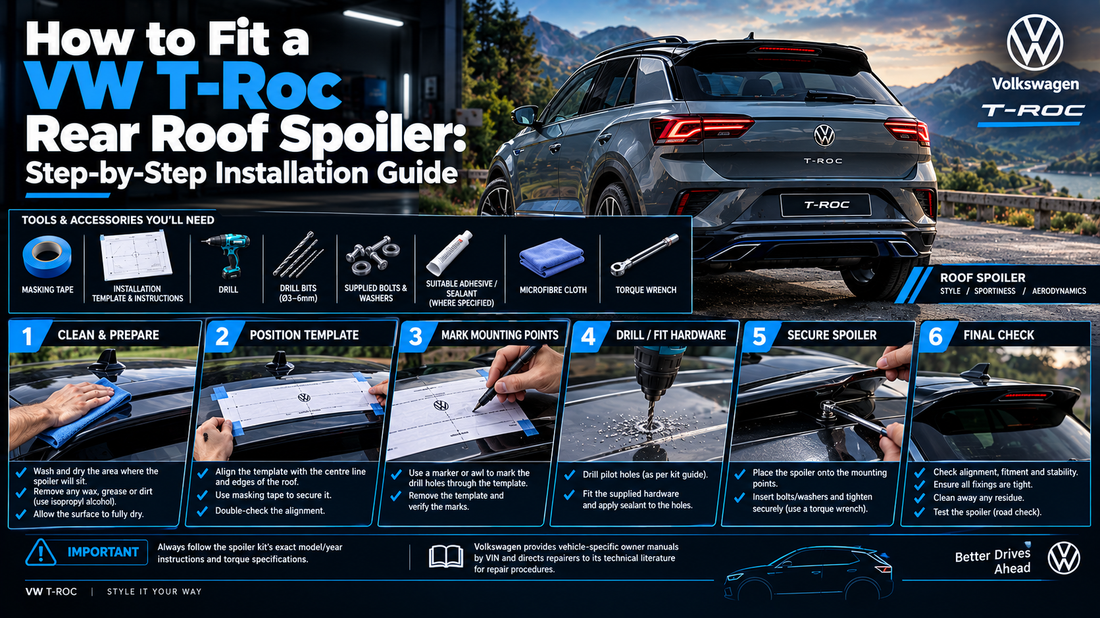 How to Fit a VW T-Roc Rear Roof Spoiler: Step-by-Step Installation Guide