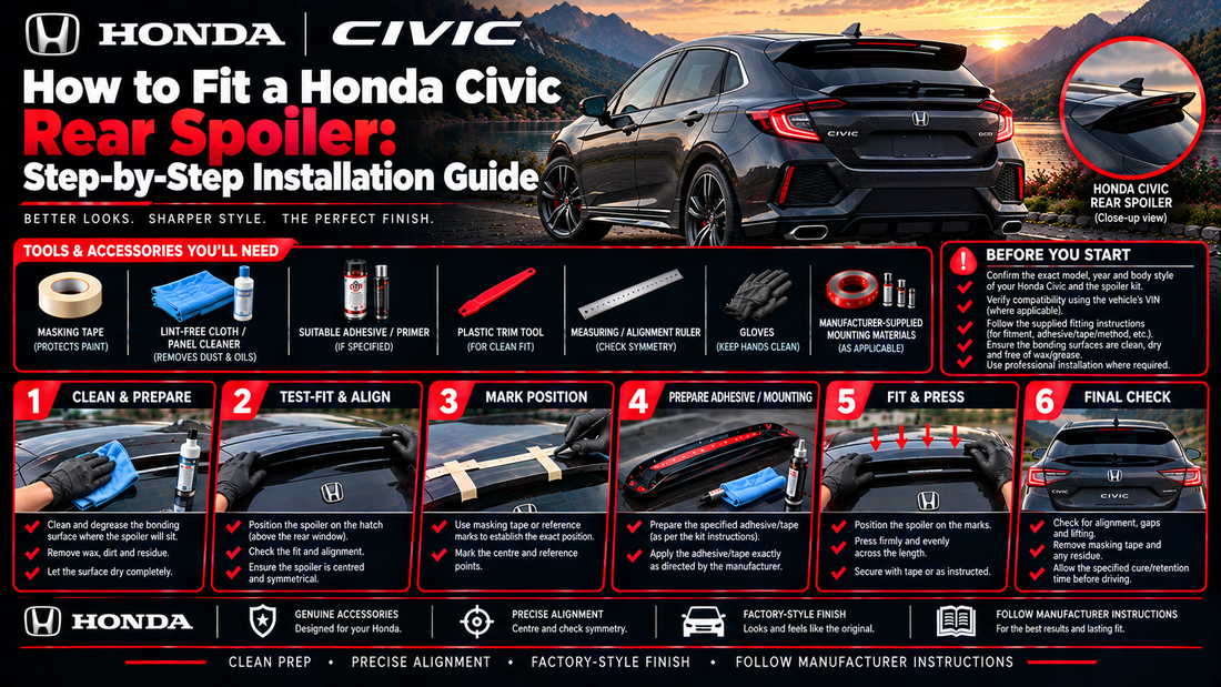 How to Fit a Honda Civic Rear Spoiler: Step-by-Step Installation Guide