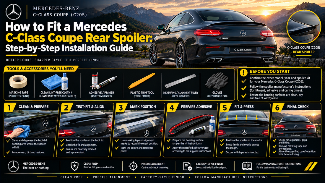 How to Fit a Mercedes C-Class Coupe Rear Spoiler: Step-by-Step Installation Guide