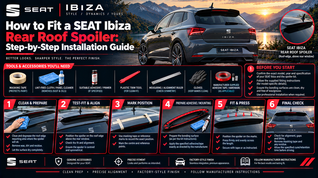 How to Fit a SEAT Ibiza Rear Roof Spoiler: Step-by-Step Installation Guide