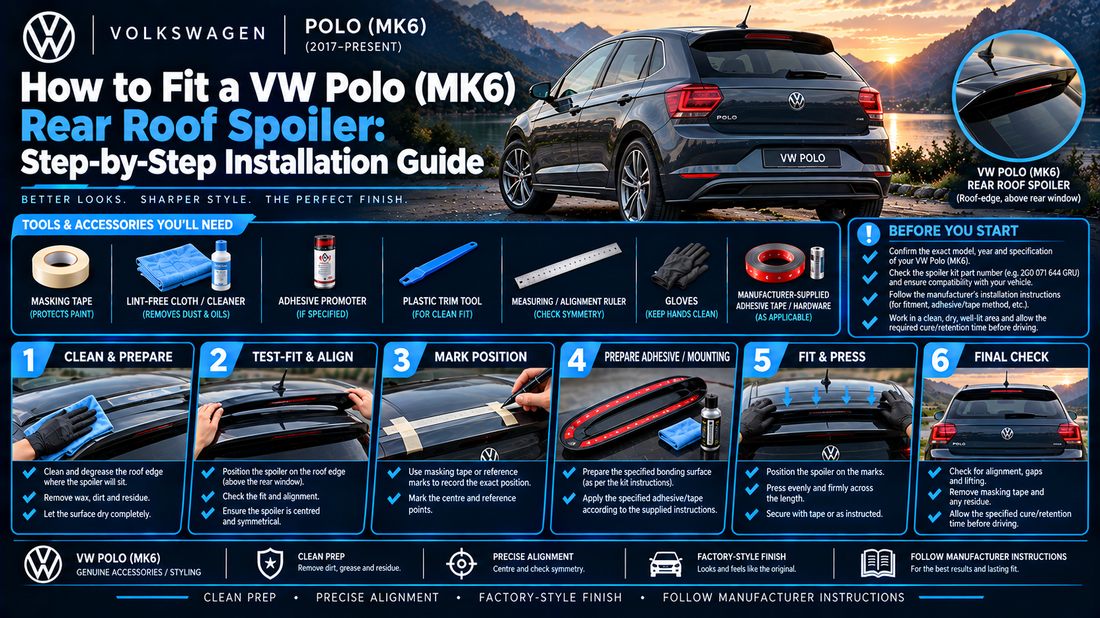 How to Fit a VW Polo (MK6) Rear Roof Spoiler: Step-by-Step Installation Guide